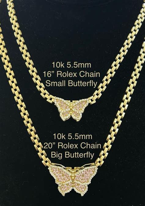 rolex chains|10k gold rolex style chain.